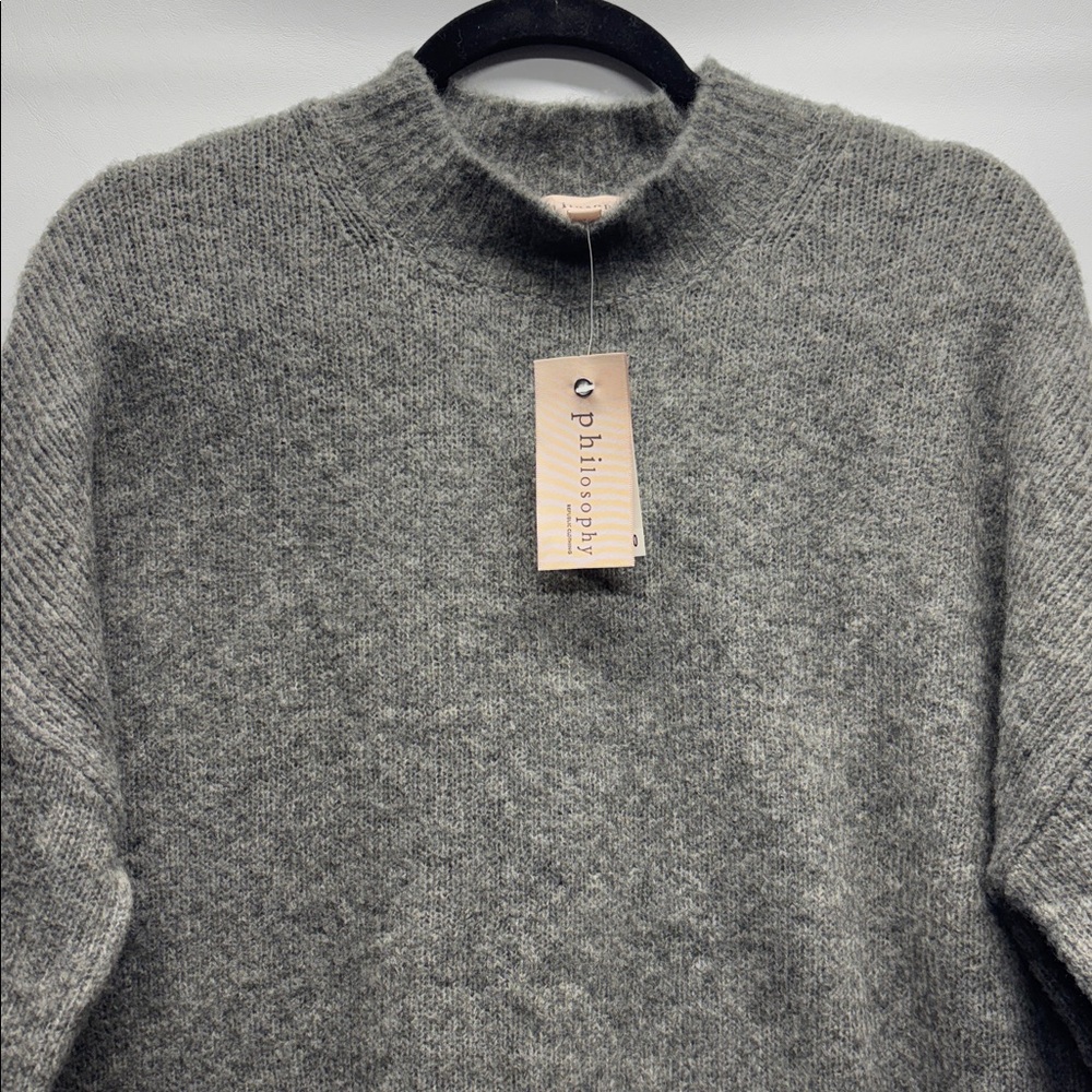 ✨Philosophy  Crewneck Sweater Grey Size M - Picture 5 of 11